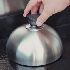 SANTOS Grillglocke Edelstahl, 2er Set -Grill Verkaufs-Shop 6b3d1f18b1bd3824891a17f00e6333be