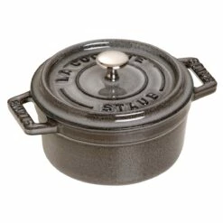 STAUB Mini Cocotte, 10 Cm, Graphit-Grau, Gusseisen