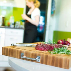 Boos Blocks Schneidebrett ProChef, Ahorn Mit Edelstahlgriffen 61x46x6 Cm -Grill Verkaufs-Shop bb schneidebrett ahorn 61x46x6cm rafr2418 ede69089d2066f144614580aa940e635