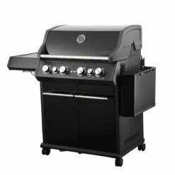 SANTOS S-418 All Black | Seiten- & Heckbrenner | Komplett Schwarz Inkl. Drehspieß, Rostheber & Silikonablage -Grill Verkaufs-Shop bcbb17a230326743fb25a2051b807fbf