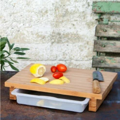 Cleenbo Classic Schneidebrett Bambus Mit Kunststoffwanne -Grill Verkaufs-Shop cleenbo classic bamboo xl 4836393151ca98453f1a04690774ade4