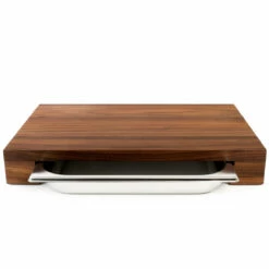 Cleenbo Schneidebrett Nussbaum Cube Mit Edelstahlwanne -Grill Verkaufs-Shop cleenbo cube walnut 3d0cf4202b8e26c190ffb2a4e59e950b