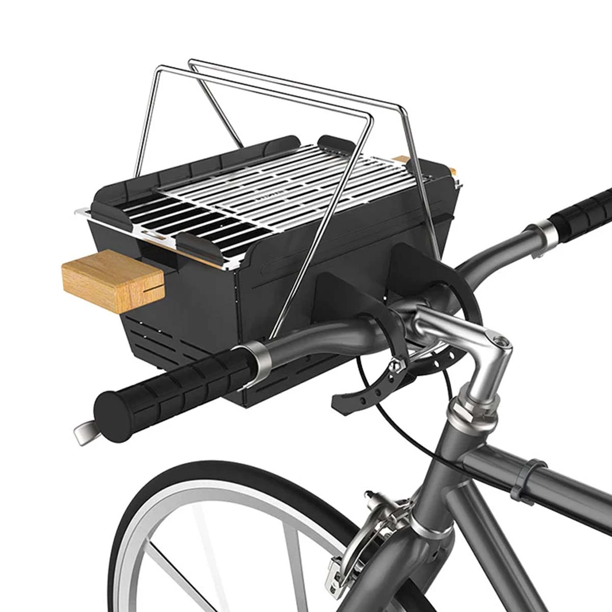 Knister Grill Fahrradhalterung Schwarz 1 Knister Grill Fahrradhalterung Schwarz