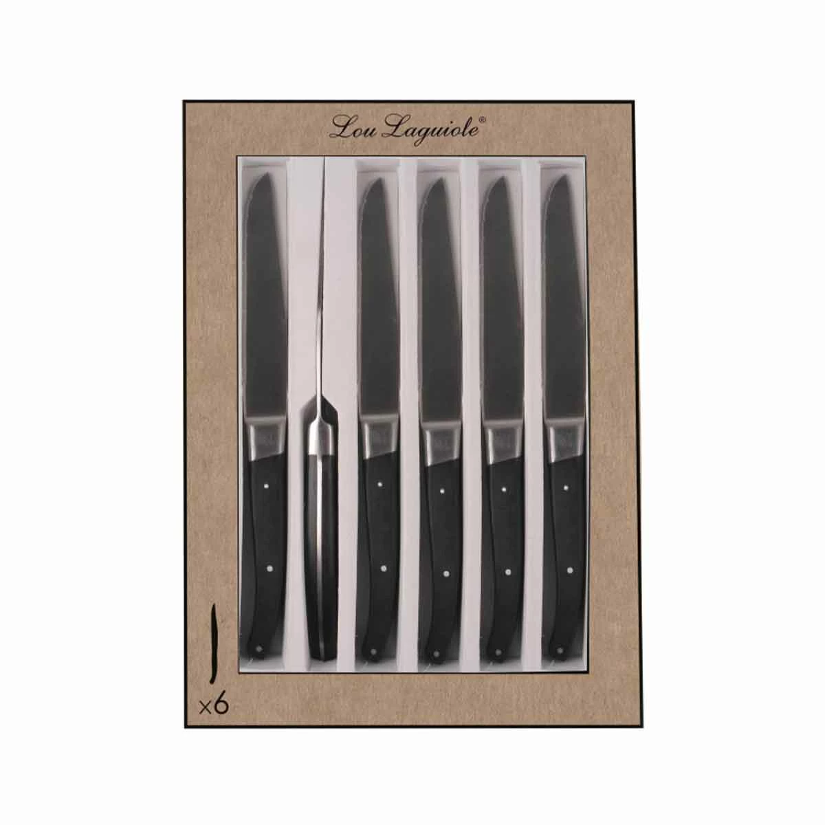 Lou Laguiole Steakmesser Louis In Magnetbox Schwarz 6 Stück 1 Lou Laguiole Steakmesser Louis In Magnetbox Schwarz 6 Stück