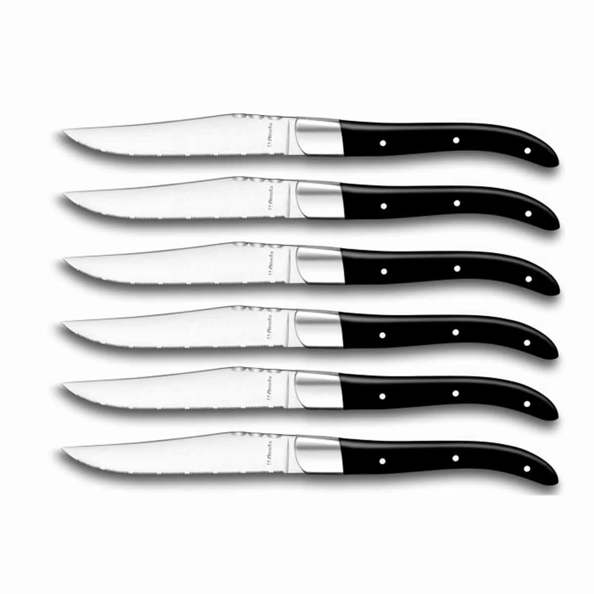 Lou Laguiole Steakmesser Louis In Magnetbox Schwarz 6 Stück 2 Lou Laguiole Steakmesser Louis In Magnetbox Schwarz 6 Stück – Bild 2