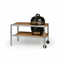 Monolith Teakholztisch Mit Edelstahl Für LeChef