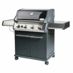 SANTOS S-401 Mit Seitenkocher, Schwarz, Inkl. Rostheber -Grill Verkaufs-Shop santos gasgrill s 401 mit seitenkocher schwarz 4831636746819cd0ea4eb750a12e1767