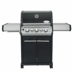 SANTOS S-318 Mit Seiten- & Heckbrenner, Schwarz Inkl. Drehspieß, Rostheber & Silikonablage -Grill Verkaufs-Shop santos s 318 mit seiten heckbrenner schwarz inkl drehspie rostheber silikonablage ae6130bb90e4735d5f2456a47c6d4a82