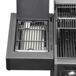 SANTOS S-418 All Black | Seiten- & Heckbrenner | Komplett Schwarz Inkl. Drehspieß, Rostheber & Silikonablage -Grill Verkaufs-Shop santos s 418 all black seiten heckbrenner komplett schwarz inkl drehspie silikonablage 29d73f9d4ae8a4600161da052a701311