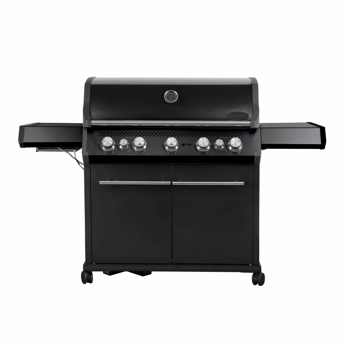 SANTOS S-518 All Black Mit Seiten- Und Heckbrenner, Schwarz, Inkl. Drehspieß, Rostheber & Silikonablage & Graviertes ZWILLING Pro Messer 13 SANTOS S-518 All Black Mit Seiten- Und Heckbrenner, Schwarz, Inkl. Drehspieß, Rostheber & Silikonablage & Graviertes ZWILLING Pro Messer – Bild 13