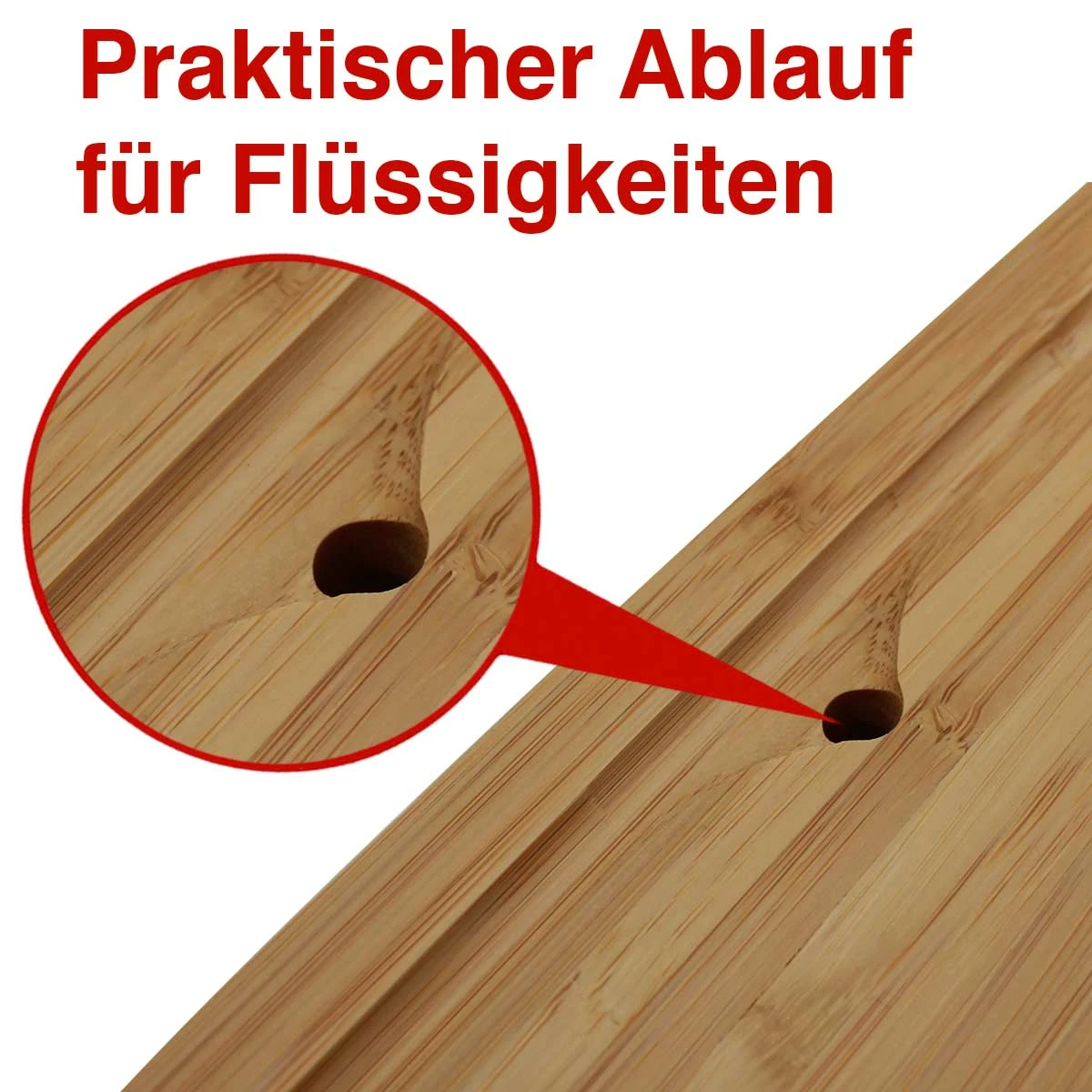 SANTOS Schneidebrett Bambus Mit Edelstahl-Auffangschale 7 SANTOS Schneidebrett Bambus Mit Edelstahl-Auffangschale – Bild 7