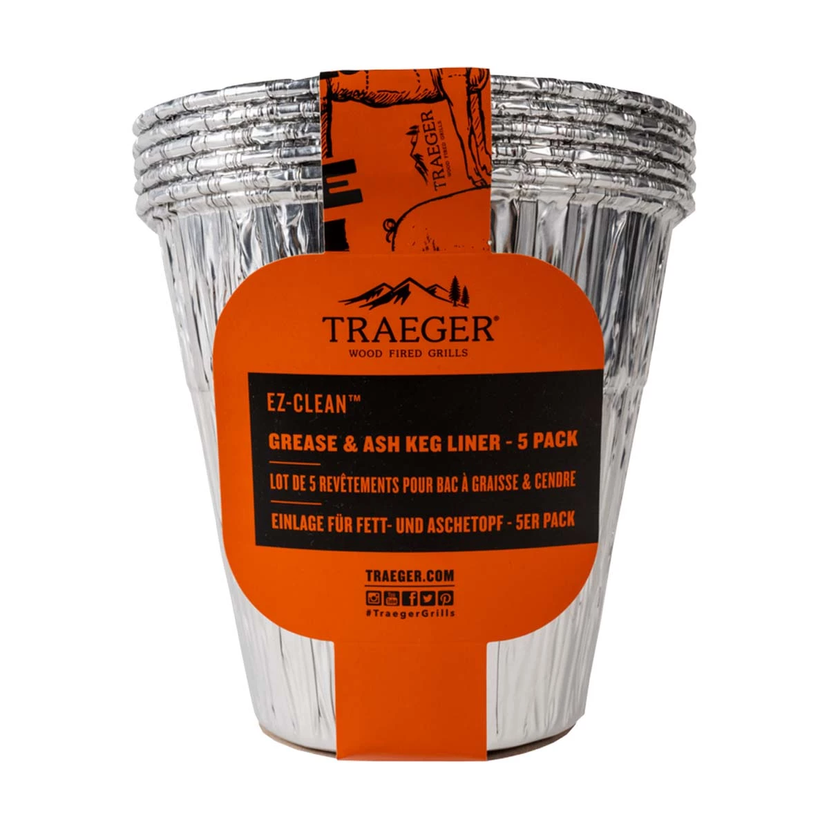 Traeger Aluminiumeinsatz Für Fettauffang-Eimer, 5er Pack 1 Traeger Aluminiumeinsatz Für Fettauffang-Eimer, 5er Pack